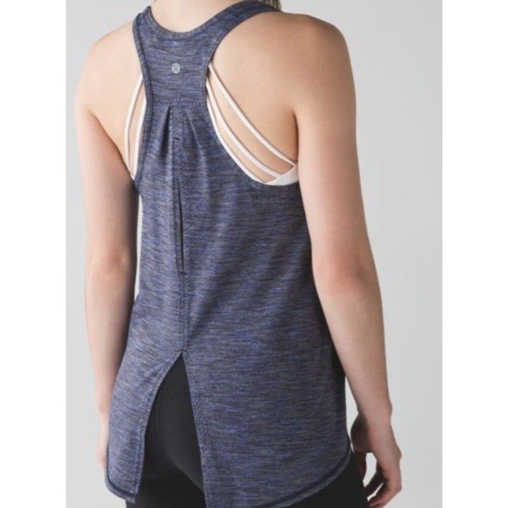 Lululemon Size 10 Salute the Sun Tank Top Heathered Purple